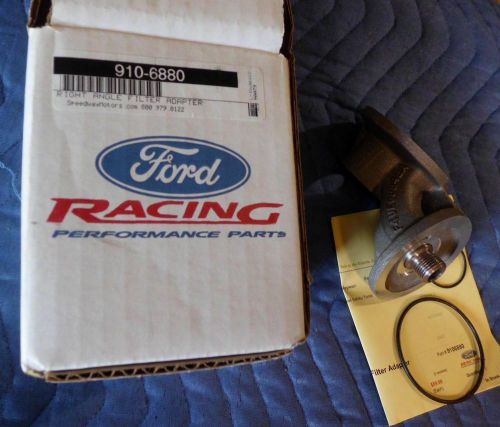 Ford racing oil filter adapter hot rod- rat rod- gasser-scta-bonneville-altered
