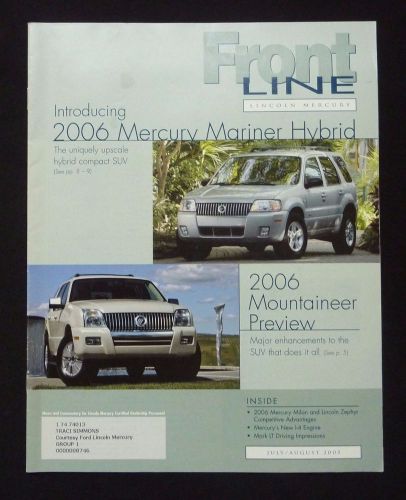 2005 lincoln mercury front line magazine~brochure 2006 mariner mountaineer milan