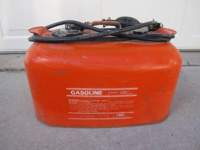 Opc boat gas can with gauge and hose - pre owned