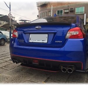 Color black &amp; red for subaru wrx sti sedan rear under bumper diffuser spoiler