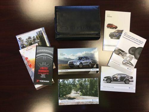 2015 subaru forester owners manual (oem) + case + warranty guide + quick ref