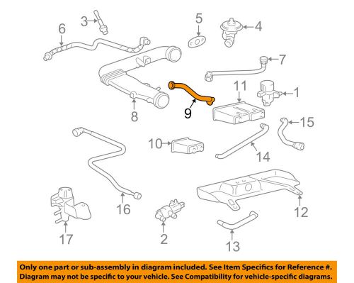 Lincoln ford oem 03-06 ls 3.9l-v8 emission-tube assembly 3w4z6853aa