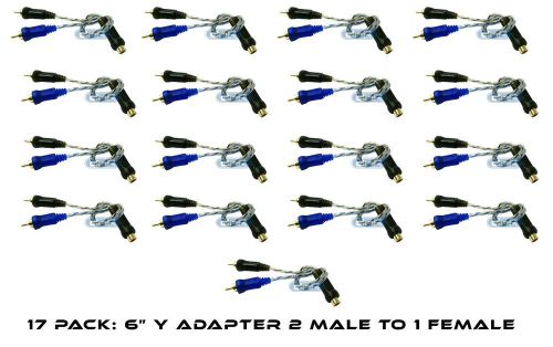 (17 pack) 6 feet rca &#034;y&#034; adapter 2 male to 1 female 100% premium copper wires