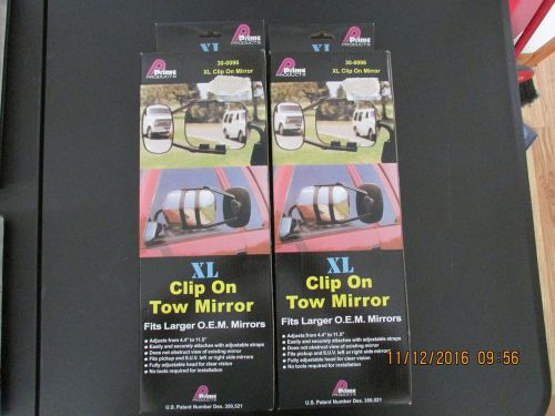 Prime products xl clip on tow mirrors, adjusts from 4.4&#034; to 11.5&#034; set of 2