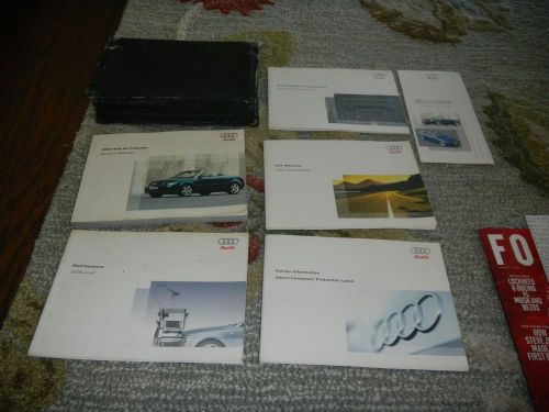 2006 audi a4 cabriolet convertible  owners manual set + free shipping