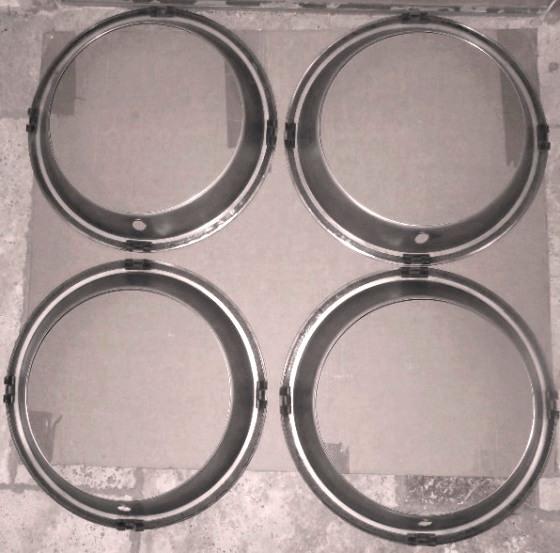 SURVIVOR TRIM RINGS 1967 CORVETTE 69 CAMARO Z28 ORIGINAL FACTORY STAINLESS STEEL, US $600.00, image 5