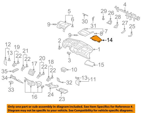 Mitsubishi oem 07-13 outlander instrument panel dash-upper cover 7030a059xa