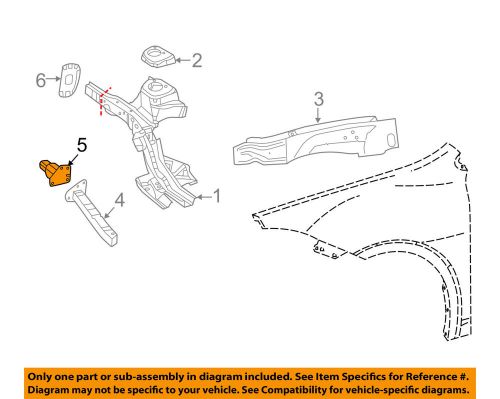 Dodge chrysler oem 14-16 dart fender-end cap left 68187811ab