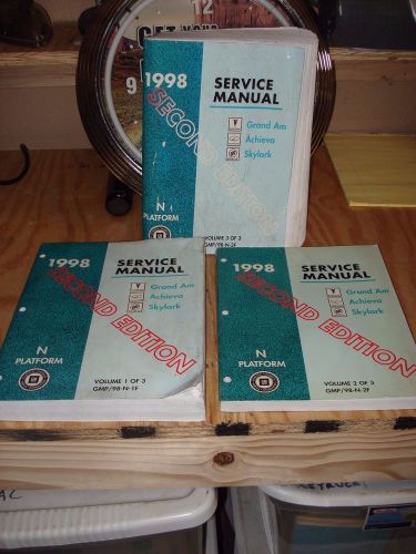 1998 olds achieva pontiac grand am buick skylark service manual set oem shop