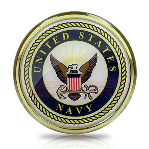 United states navy seal color metal car emblem, easy install, + free gift