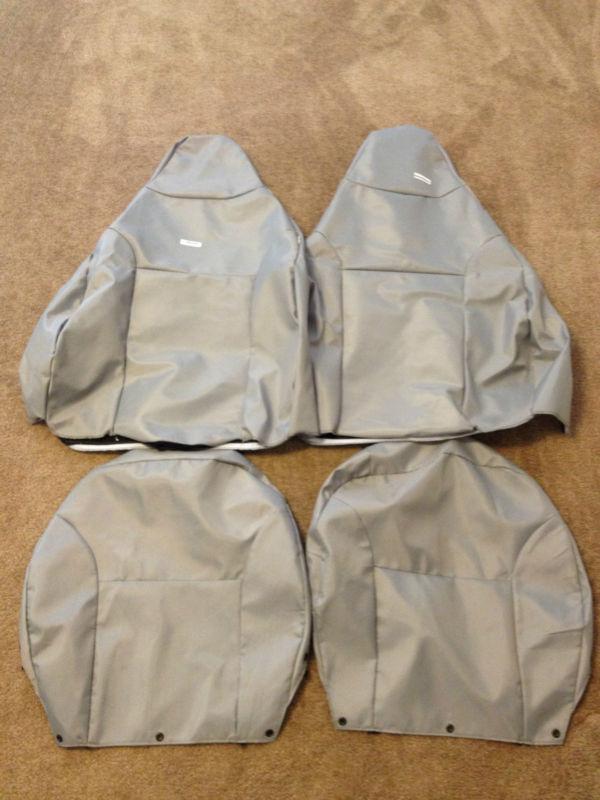 Two Custom Light Gray Ballistic Bucket Seat Covers, US $10.00, image 2