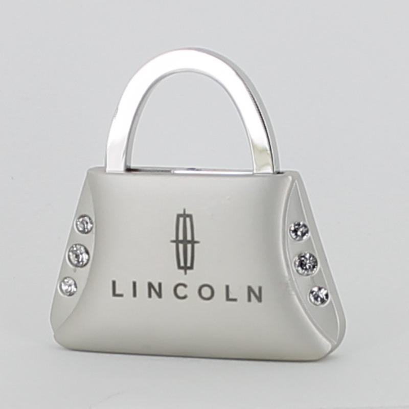 Lincoln purse keychain w/ 6 swarovski crystals