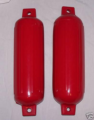 2 boat fenders bumper 22'' x 6.5'' polyform premium red american made in usa