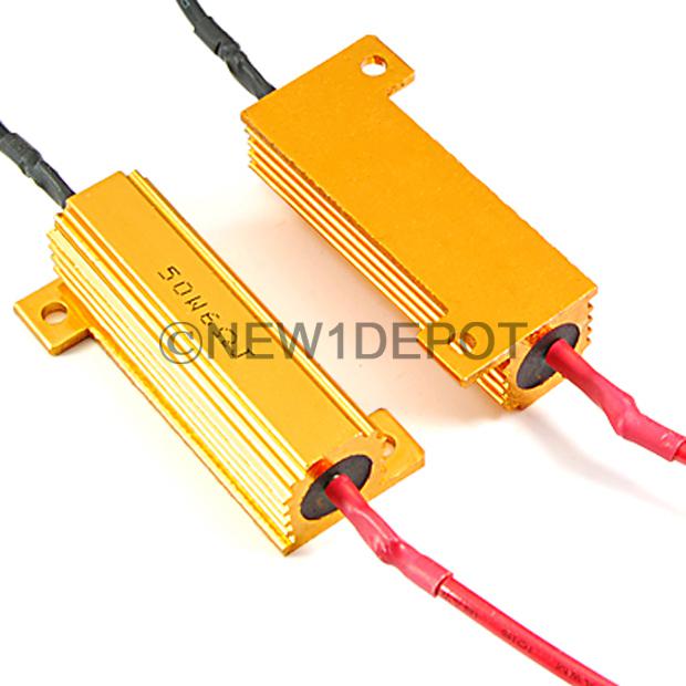 2Pcs 50W 6 OHM Load Resistor Led Bulb Fast Flash Universal Car Turn Signal Blink, US $6.29, image 4