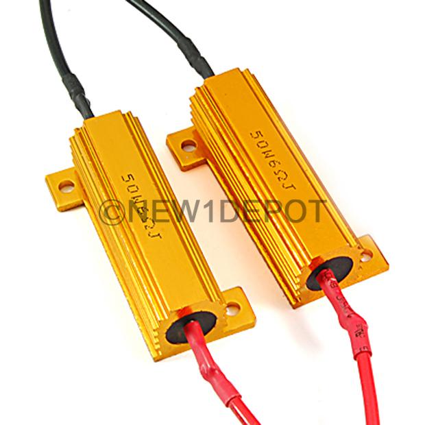 2Pcs 50W 6 OHM Load Resistor Led Bulb Fast Flash Universal Car Turn Signal Blink, US $6.29, image 5