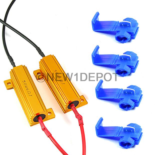 2Pcs 50W 6 OHM Load Resistor Led Bulb Fast Flash Universal Car Turn Signal Blink, US $6.29, image 6