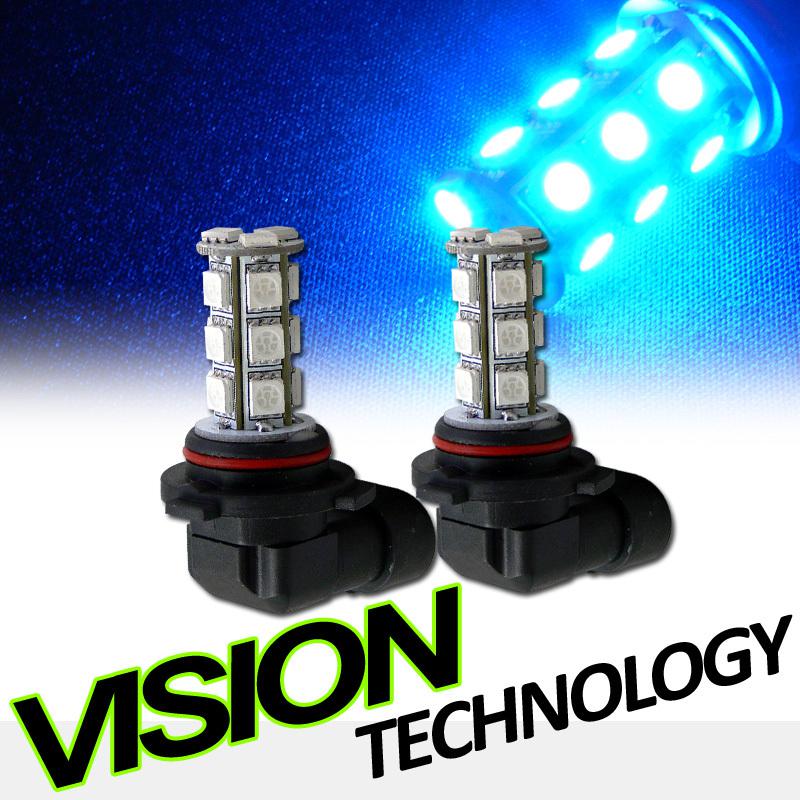 2pc blue 9006/hb4/9012 18x 5050 3-chip smd led fog/driving light lamp bulbs 11