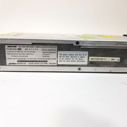 BENDIX/KING KLX 135A GPS 14/28VDC P/N 069-01029-0703, US $1,600.00, image 3