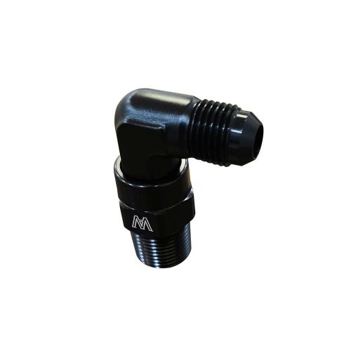 6an male to 3/8" npt male 90 degree an6 fitting adaptor connector alloyworks