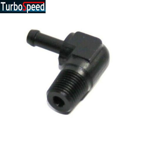 1/8"npt male to 3/16"hose barb 90 degree black fuel oil gas line fitting adapter