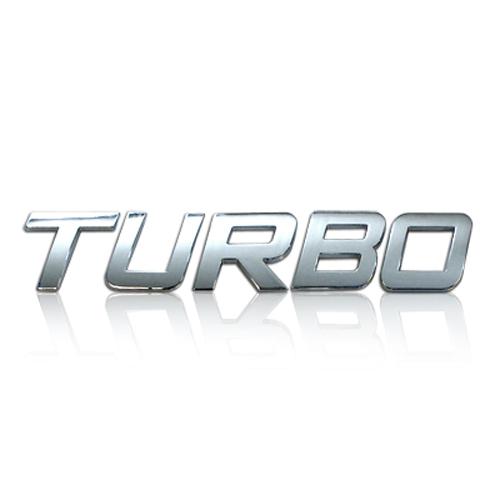 Chrome turbo letter car emblem for turbo charged cars, show people what you got
