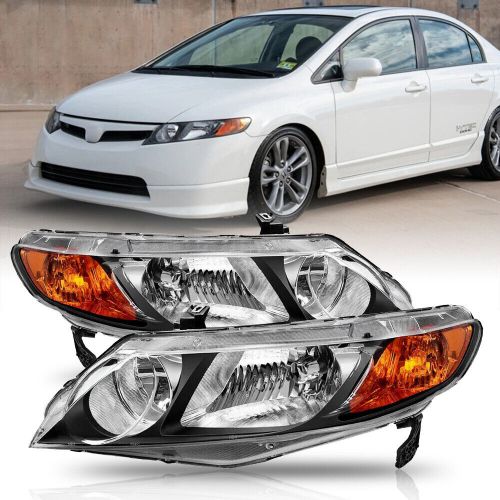 AUXITO For 2006-2011 Honda Civic Sedan Black Headlights Assembly Left+Right Pair, US $94.99, image 15