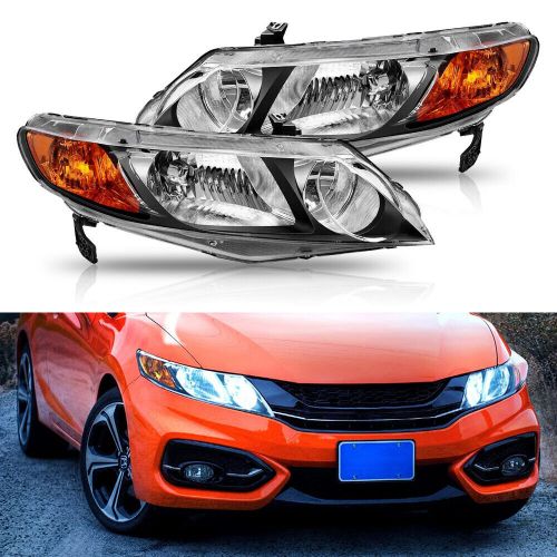 AUXITO For 2006-2011 Honda Civic Sedan Black Headlights Assembly Left+Right Pair, US $94.99, image 16