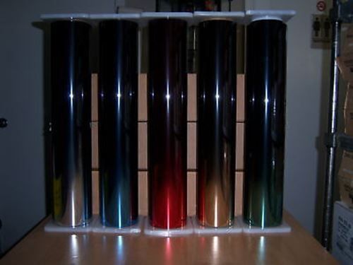 MEDIUM DARK 25% BLUE FADER REFLECTIVE BLUE TO SMOKE FILM 20"x25'/ROLL, US $38.00, image 2