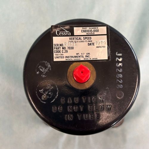 Find United Instruments VSI Vertical Speed Indicator Cessna P/N C661035 ...