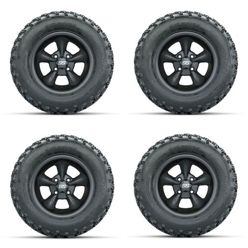 Golf cart gtw 12" godfather matte grey wheel | 23x10-12 rogue at tire | 4 set