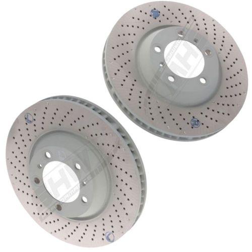 SHW Front Drilled Brake Discs 350x34mm X2 For Porsche 911 997 GT3 3.6 415hp, US $, image 3