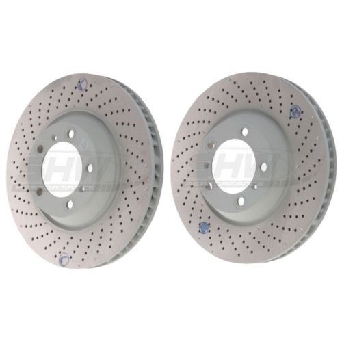 SHW Front Drilled Brake Discs 350x34mm X2 For Porsche 911 997 GT3 3.6 415hp, US $, image 5