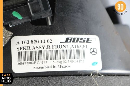 02-05 mercedes w163 ml320 ml500 front right bose speaker assembly 1638201202 oem
