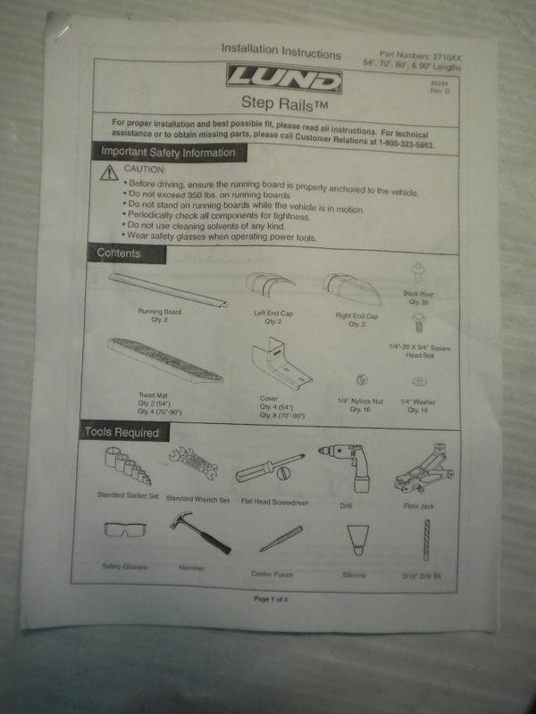 Lund 271010 StepRails Elliptical Black Aluminum Step SCRATCHES FIRE SALE, US $120.69, image 4