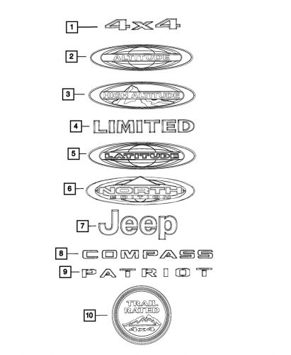 Genuine Mopar Jeep Nameplate 68364626AA, US $101.70, image 3