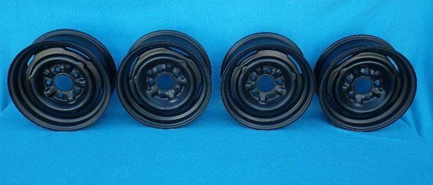 1964-77 pontiac, chevrolet, buick, olds standard wheels 14x6 - restored set/4