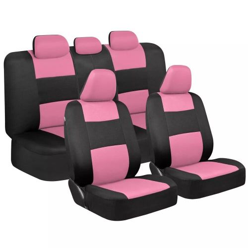 Pink Car Seat Covers - Full Set Split Bench PolyPro w/Headrest Covers, US $47.84, image 8
