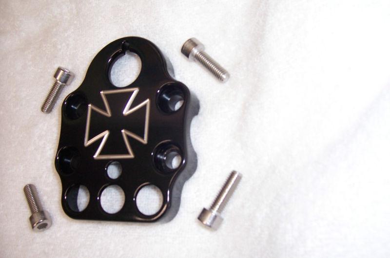 Yamaha raptor 660r free shipping handle bar clamp black anodized stock 7/8