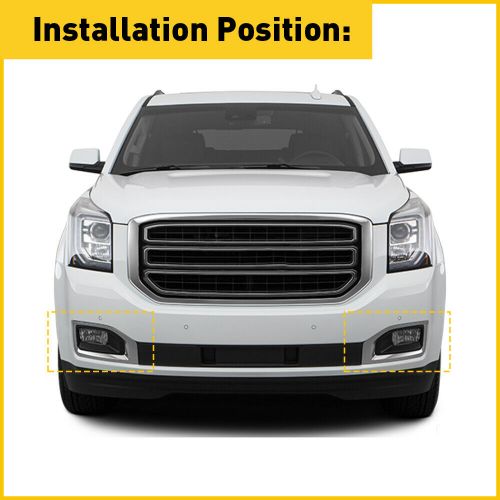 Fit For 2015-2020 GMC Yukon XL etc Right & Left Side Fog Light Cover Pair EPO, US $61.99, image 4