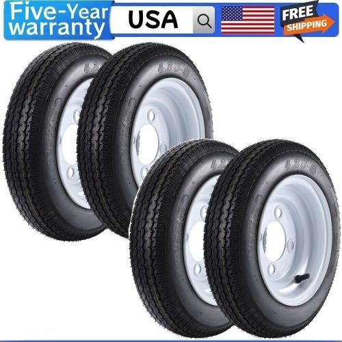 4PACKS Trailer Tires with 8" Rim 6 PR 4 Lug on 4" 4.80 8 4.80-8 4.80x8 480-8 480, US $121.98, image 7