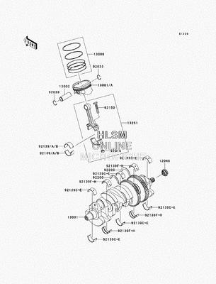 Kawasaki 13251-0025-jj rod-assy-connecting,j