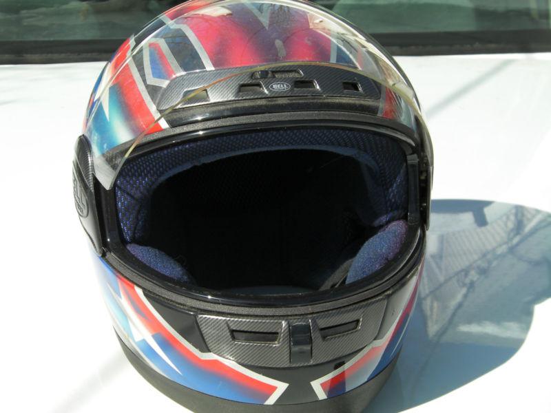 Classic Bell Full Helmet - Red White Blue Black Patriotic Thunderbolt 7 3/4-62cm, US $35.99, image 4