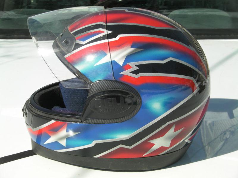 Classic Bell Full Helmet - Red White Blue Black Patriotic Thunderbolt 7 3/4-62cm, US $35.99, image 7