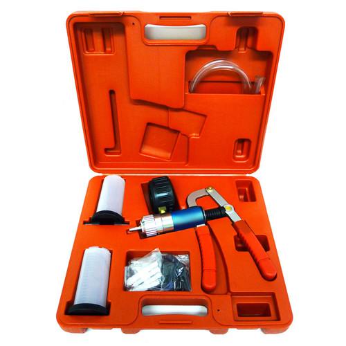 Vacuum pump test brake bleeding bleeder tool kit diagnostic automotive w/case