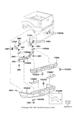 1l5z17906aa ford bumper