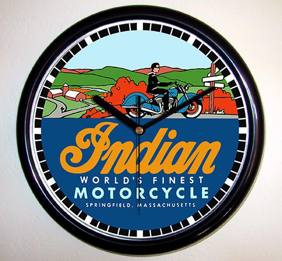 Indian motorcycle wall clock 1948