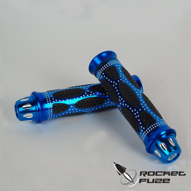 G1 mc $ machine billet blue super soft grips cafe yamaha suzuki honda motorcycle