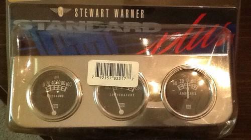 Stewart warner 82217b gauges oil temp pressure, amp