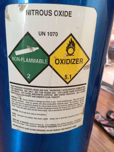 Nitrous oxide tank 