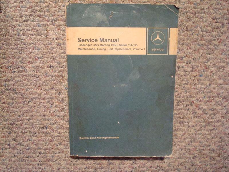1968/1969/1970/1971 mercedes benz 200 220 230 250 service shop repair manual